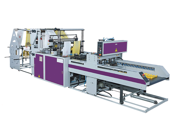 Two Layer Four Track Automatic Flat Bags/ T-shirt Bags Making Machine