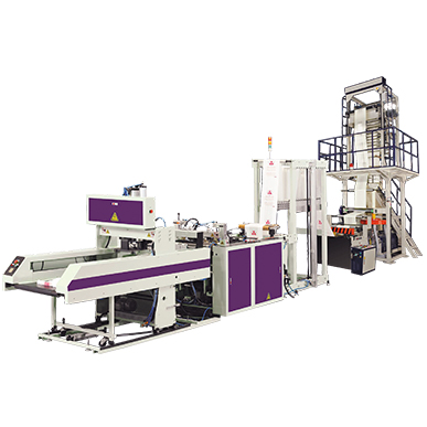 In-Line Fully Automatic One Track T-shirt Bags Making Machine