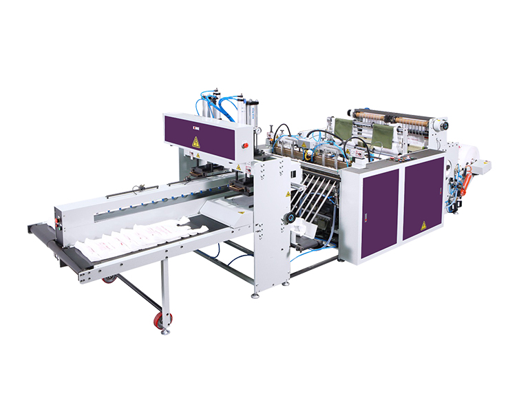 Fully Automatic Two Track T-shirt Bags Making Machine