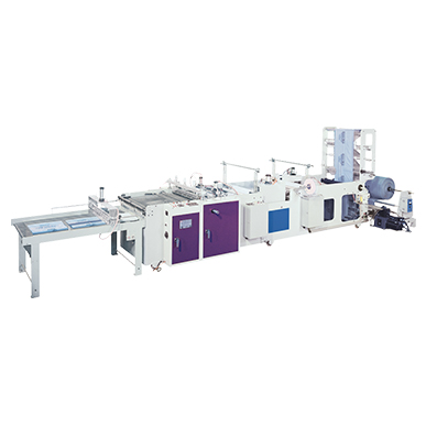 3 in 1 Fully Automatic Patch-Handle / Die-cut / Draw-tape Bags Making Machine