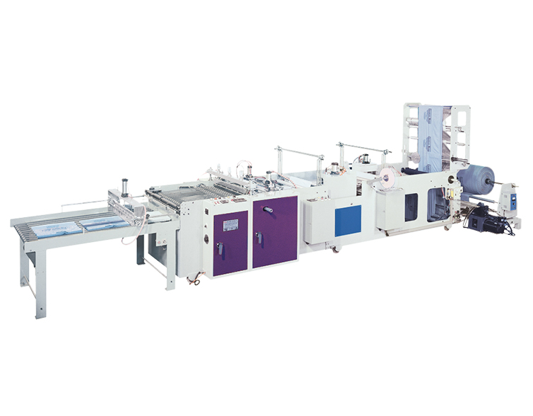 3 in 1 Fully Automatic Patch-Handle / Die-cut / Draw-tape Bags Making Machine