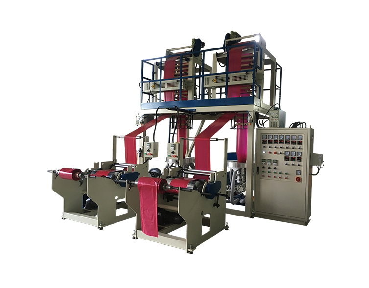 HDPE / LDPE Twin Head High Speed Blown Film Machine